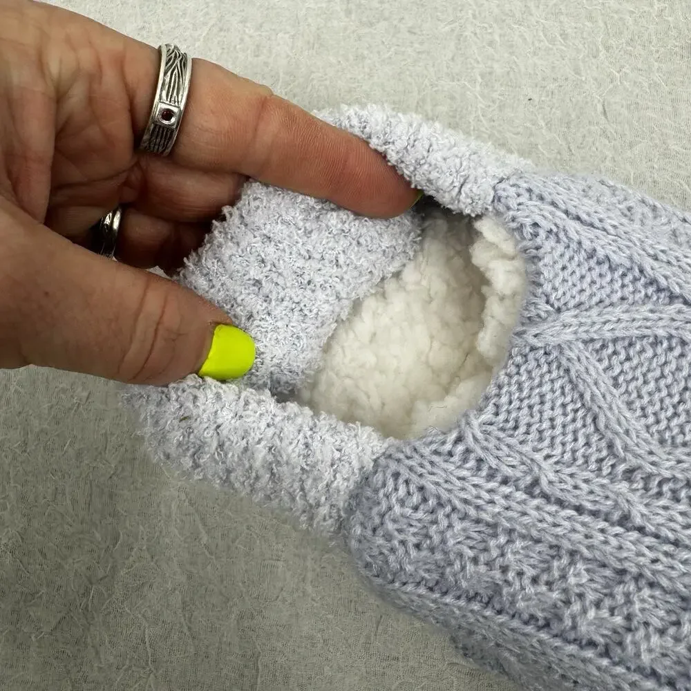 Northeast Outfitters Cozy Cabin Women's Diamond Knit Slippers S/M Blue